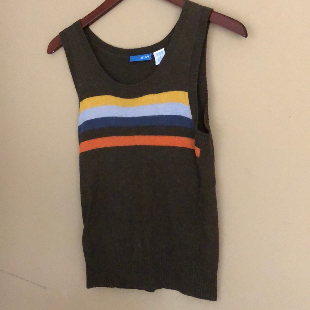 Vintage 90s Delia’s olive sweater vest size small